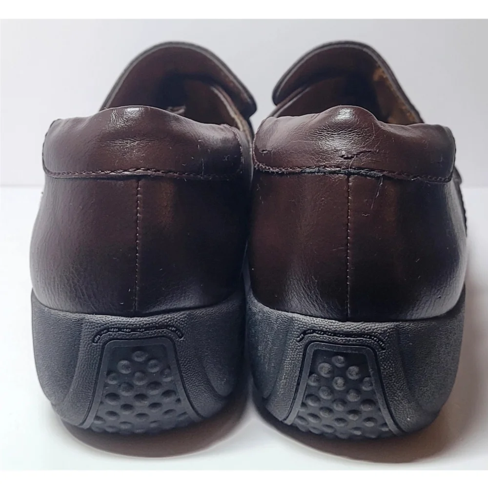 NATURALIZER Jance Womens Shoes Size 9M Brown Leather Wedge Neutral Comfy Office